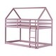 preview thumbnail 6 of 25, Rubber Wood Twin Size Floor Bunk Bed with Ladder, Low Height Design