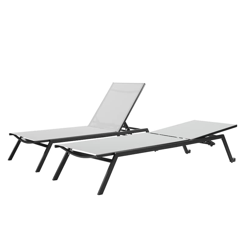 Corvus Torino Adjustable Sling Fabric Patio Chaise Lounge