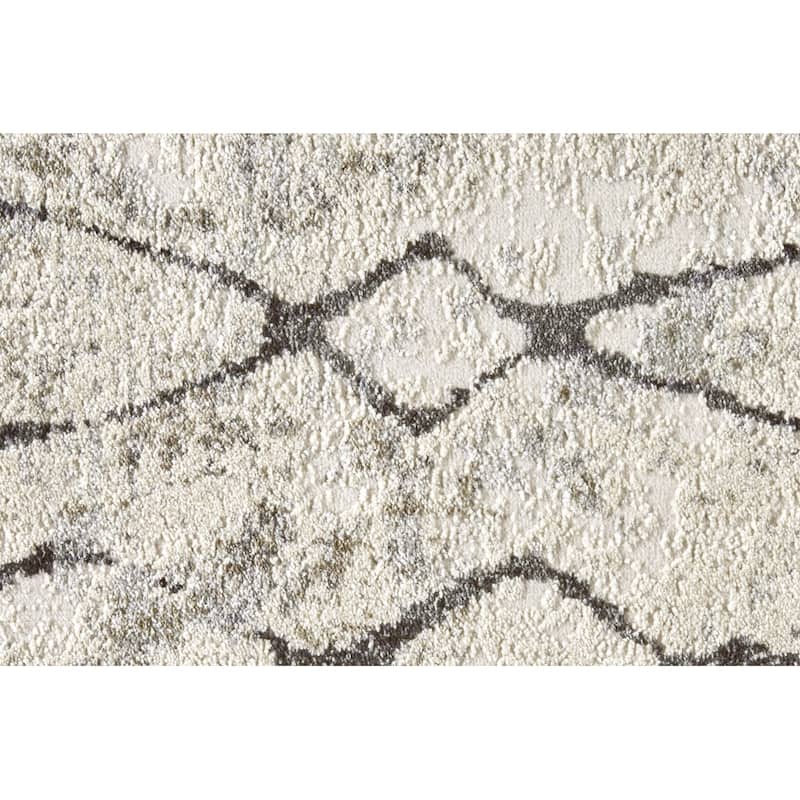 Grand Bazaar Kiba Machine Made Diamond Transitional Area Rug