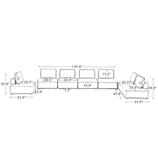 Luisa Corner Sectional Sofa with Removable Back Cushions Bed Bath