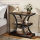 preview thumbnail 17 of 16, 3-Tier Industrial Side Table with Geometric Metal Design