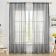 preview thumbnail 19 of 32, Deconovo Linen Sheer Curtains - Light Filtering Rod Pocket Drapes, 2 Panels 52W x 63L Inch - Grey