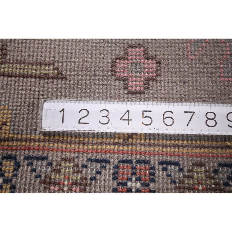 Transitional Oushak Oriental Area Rug Hand-Knotted Wool Carpet - 9'2"x 11'10"