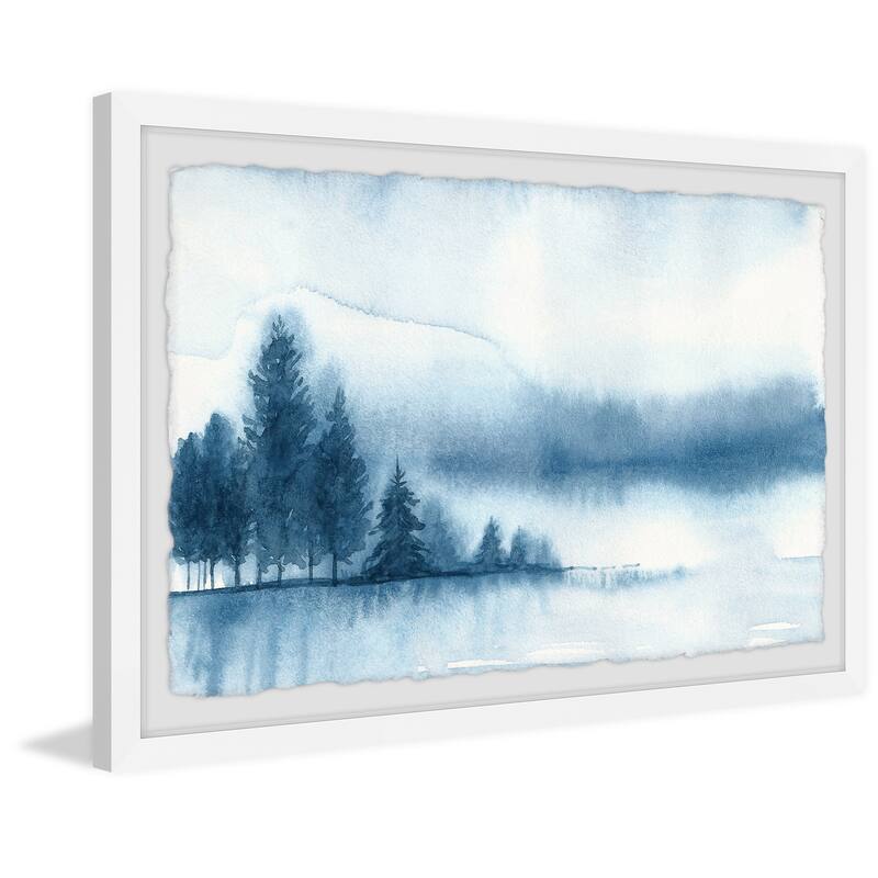 'Frozen Winter Lake' Framed Painting Print