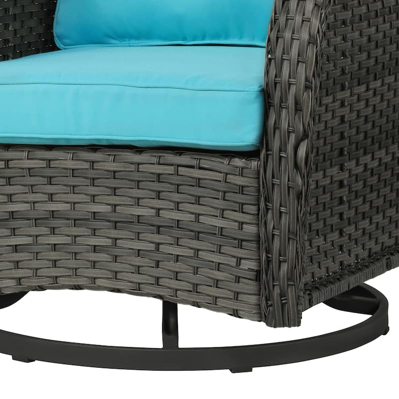 Outdoor Rattan Rocker Wicker Swivel Rocking Chair