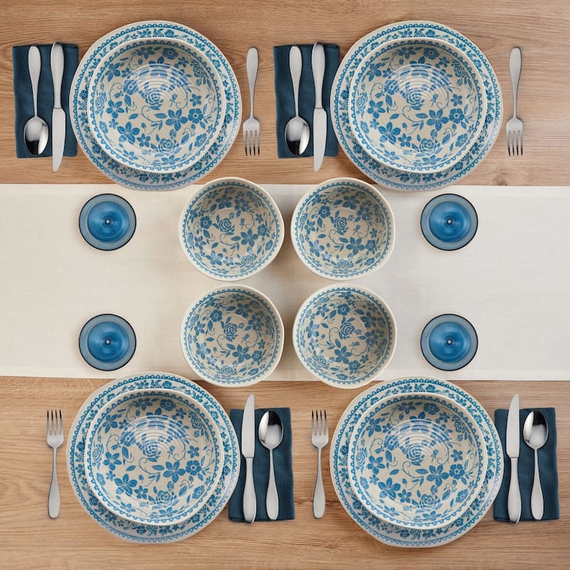 Pfaltzgraff Hayden Blue 12 Piece Dinnerware Set