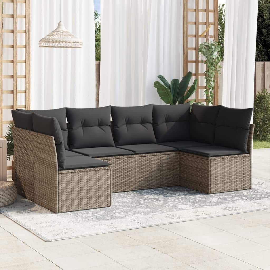 vidaXL Garden Sofa Set Grey, Dark Grey - 24.4 x 24.4 x 27.2