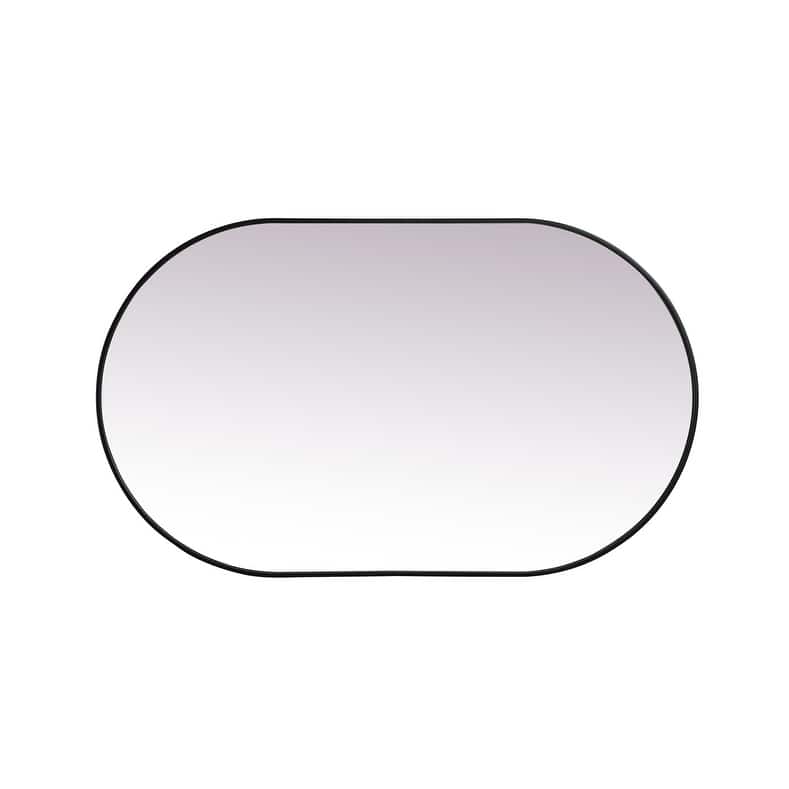 Indigo Home Metal Frame Oval Mirror 36x60 Inch