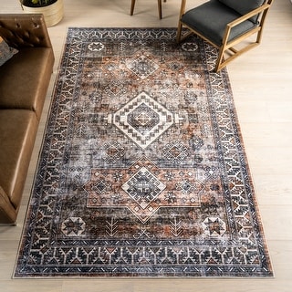 Nuloom Layana SplashGuard Geometric Machine Washable Area Rug