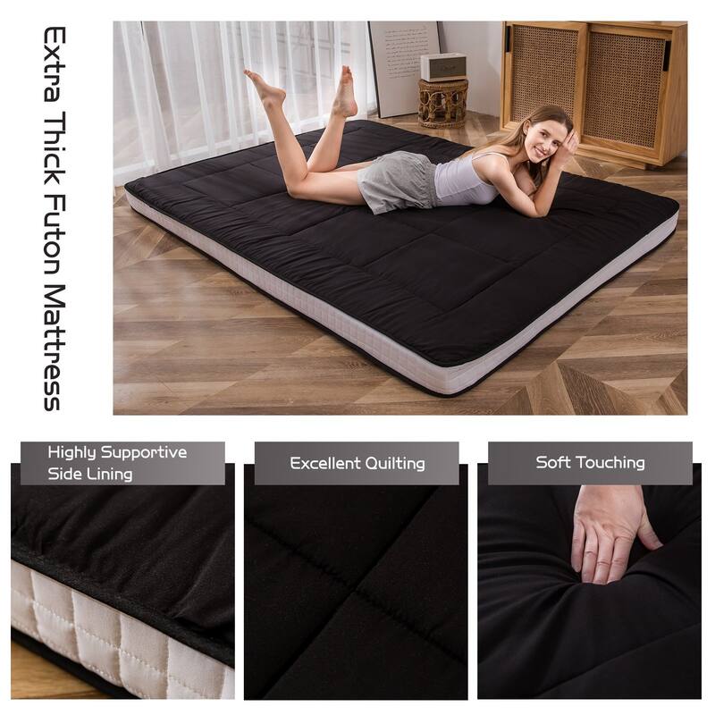 Padded Japanese Roll Up Floor Futon Mattress