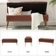 preview thumbnail 61 of 137, HULALA HOME Neptunus Modern 45.5" W Velvet Bedroom Storage Bench for End of Bed with Nailhead Trim
