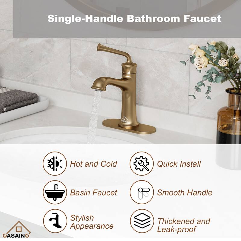 1.2 GPM Single Handle Single Hole Vessel Bathroom Faucet