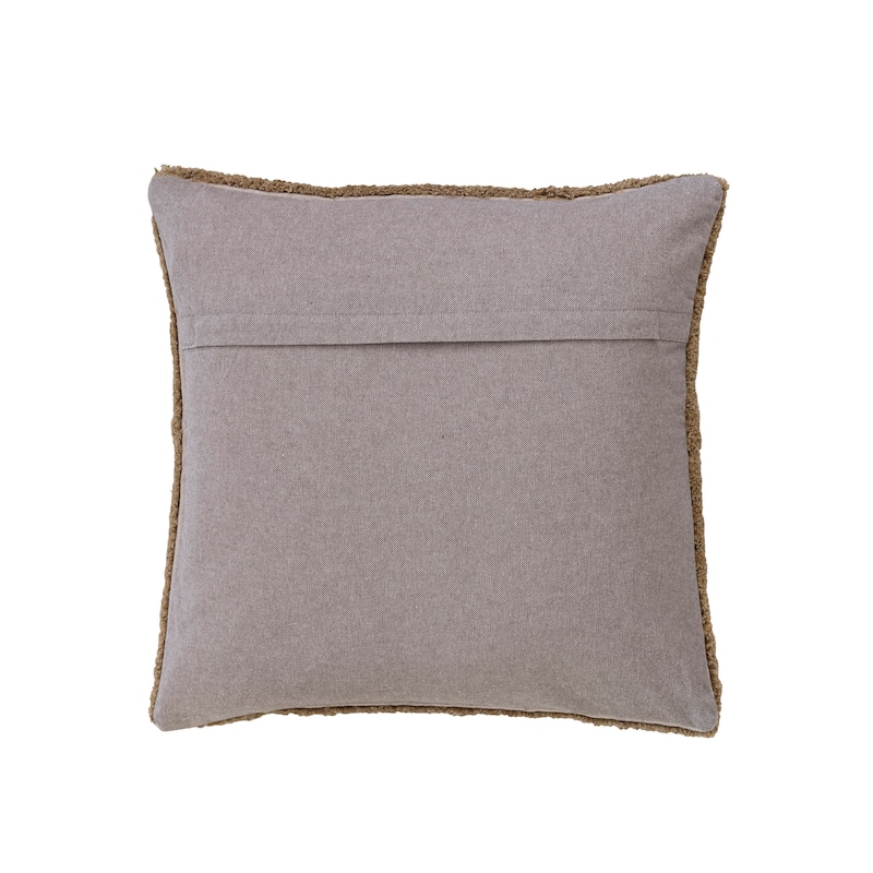 Cotton Tufted Pillow with Chambray Back