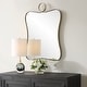 preview thumbnail 3 of 4, Uttermost Talia Brass Vanity Mirror - 33'' H X 24'' W X 1'' D