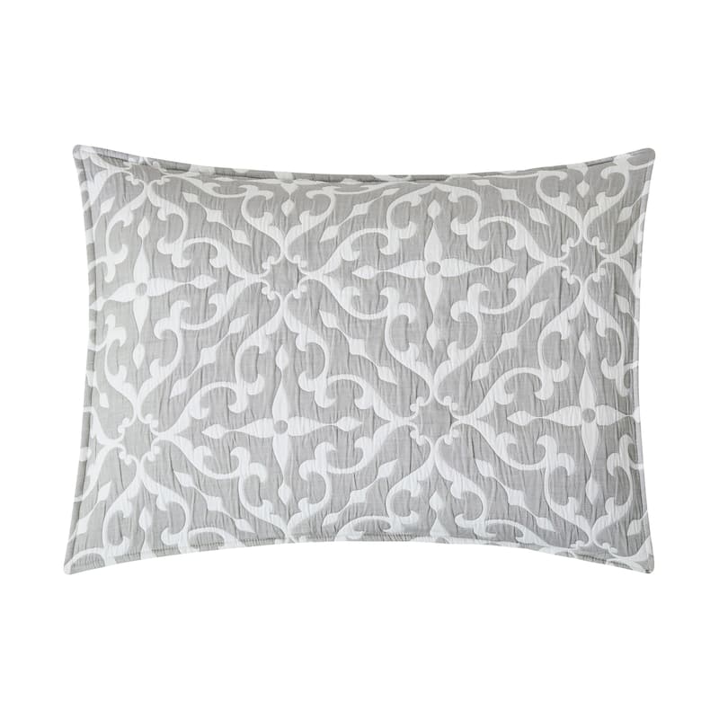 Medallion Jacquard Cotton Cover Quilt Set - Reversible and Machine Washable