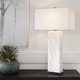preview thumbnail 6 of 7, Uttermost Pillar White Marble Table Lamp