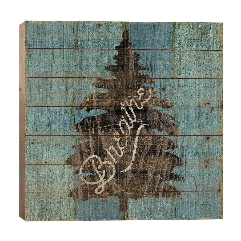 Lake Lodge X Print On Wood by Sue Schlabach - Multi-Color