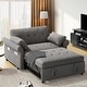 preview thumbnail 11 of 15, Moasis Sleeper Sofa Bed 3-in-1 Convertible Couch with Pullout Bed, Reclining Backrest, Storage Pockets - 50"L x 37.6"W x 31.5"H