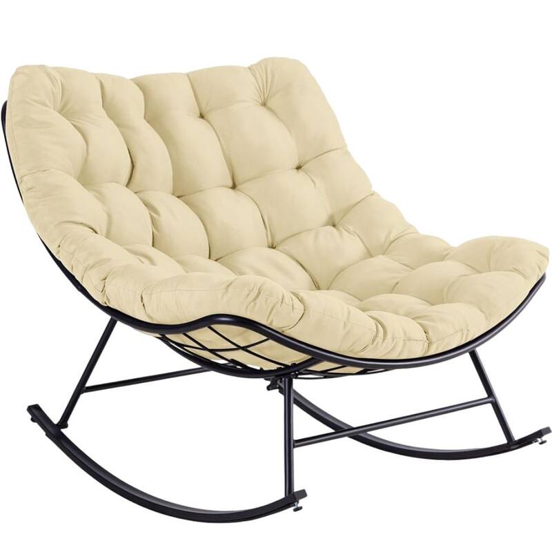 Rocker Recliner Egg Reading Chair with Large Cushions