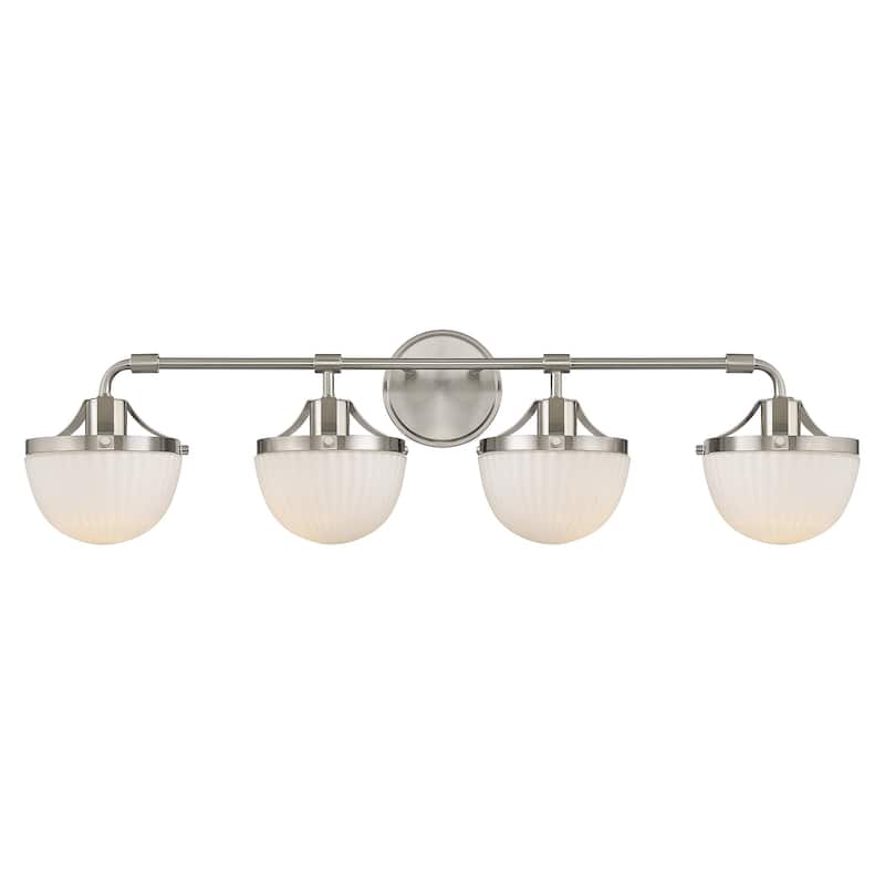 Meredith 4-Light Bathroom Vanity Light in Satin Nickel