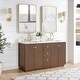 preview thumbnail 69 of 126, Oza Bath Vanity with Quartz Stone Top and Mirror