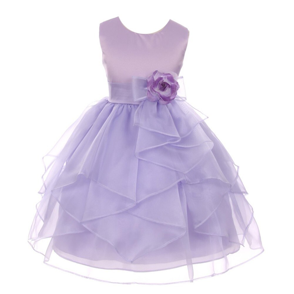 organza ruffle flower girl dress