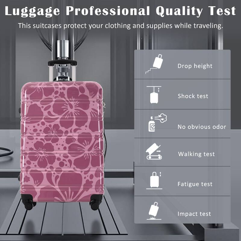 Modern 3 Piece Lightweight Durable Luggages Set, ABS+PC Hardshell Carry on Spinner Suitcases with TSA Lock for Travel, 20"24"28"