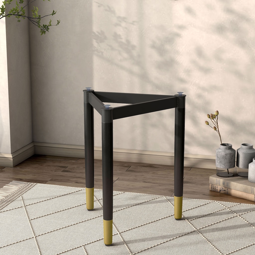 Furniture of America Mil Modern Tapered Black & Gold Table Legs for End Table