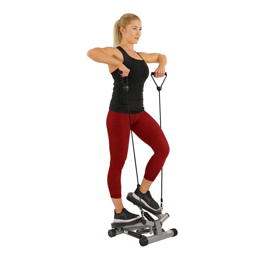 Sunny Health and Fitness No. 068 Twisting Stair Stepper with Bands