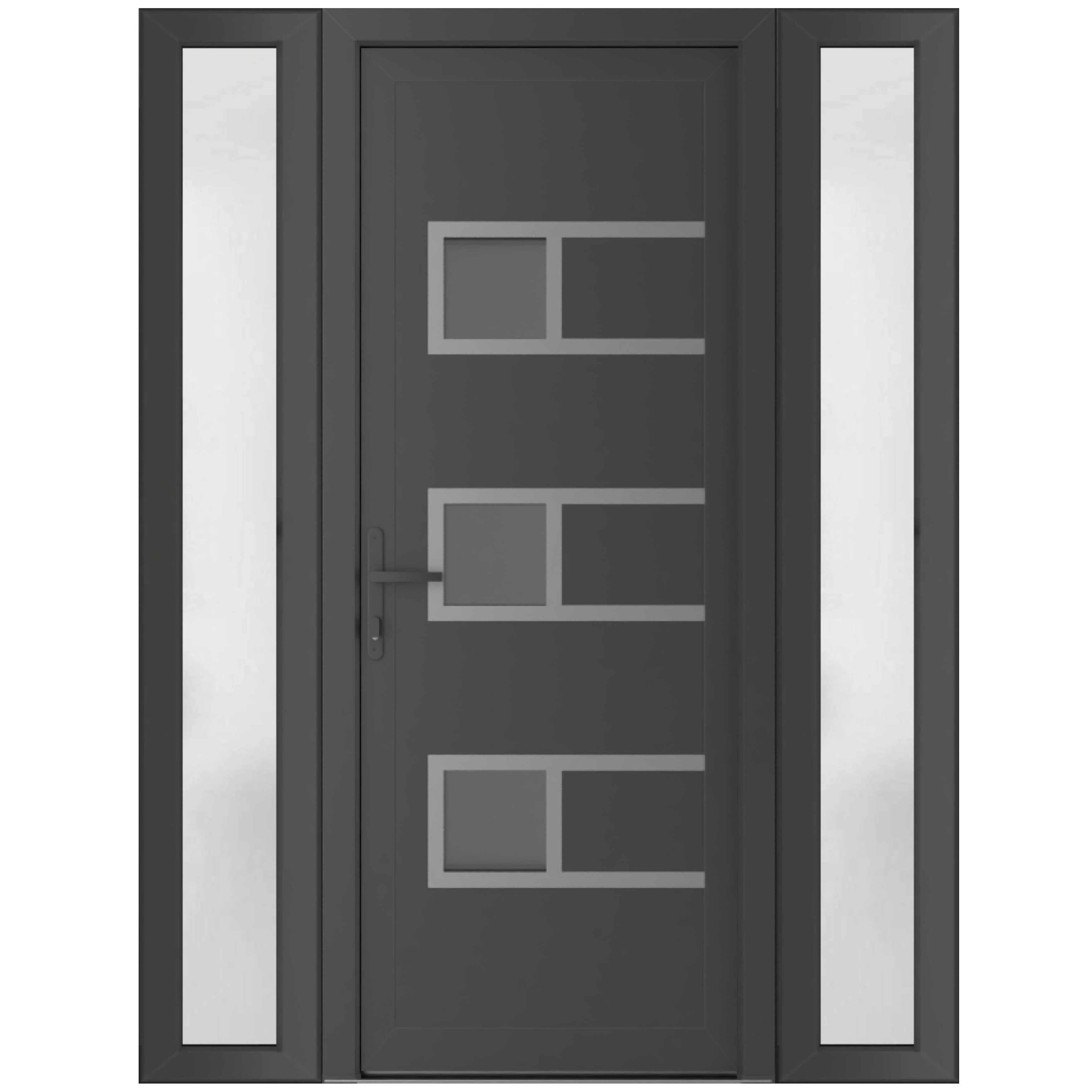 VDOMDOORS Manux 8933 Antracite Grey uPVC Exterior Door