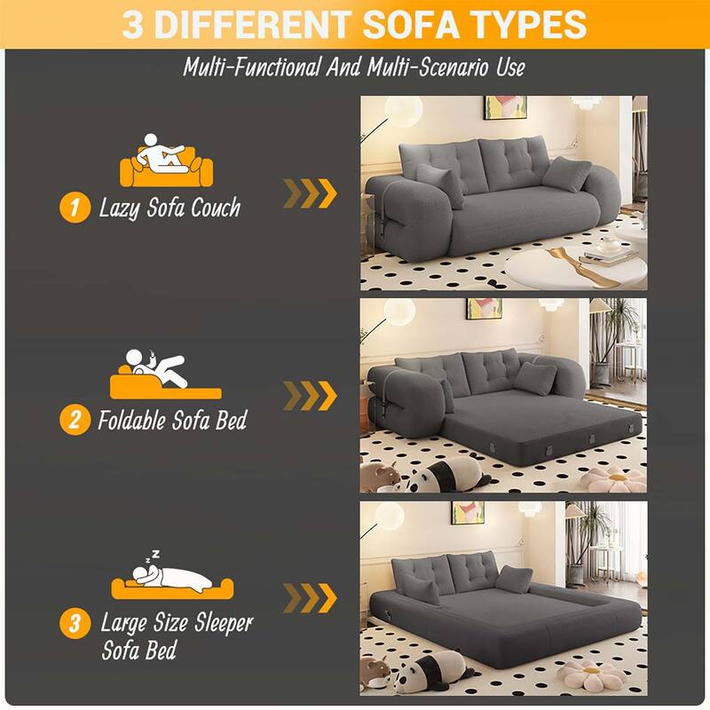 Versatile Design Convertible Sofa Bed