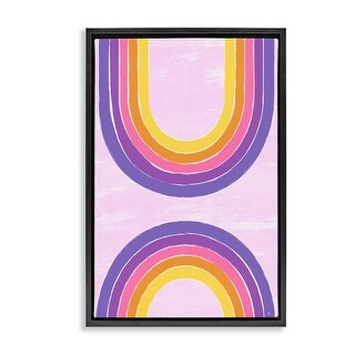 Stupell Purple Rainbow Arches Framed Floater Canvas Wall Art Design By ...