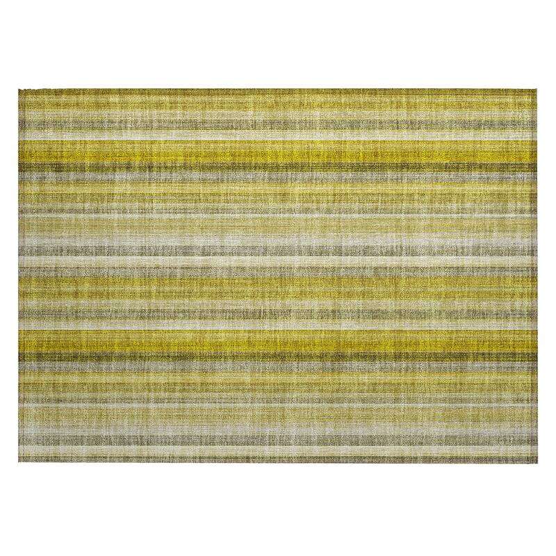 Machine Washable Indoor/ Outdoor Striped Chantille Rug