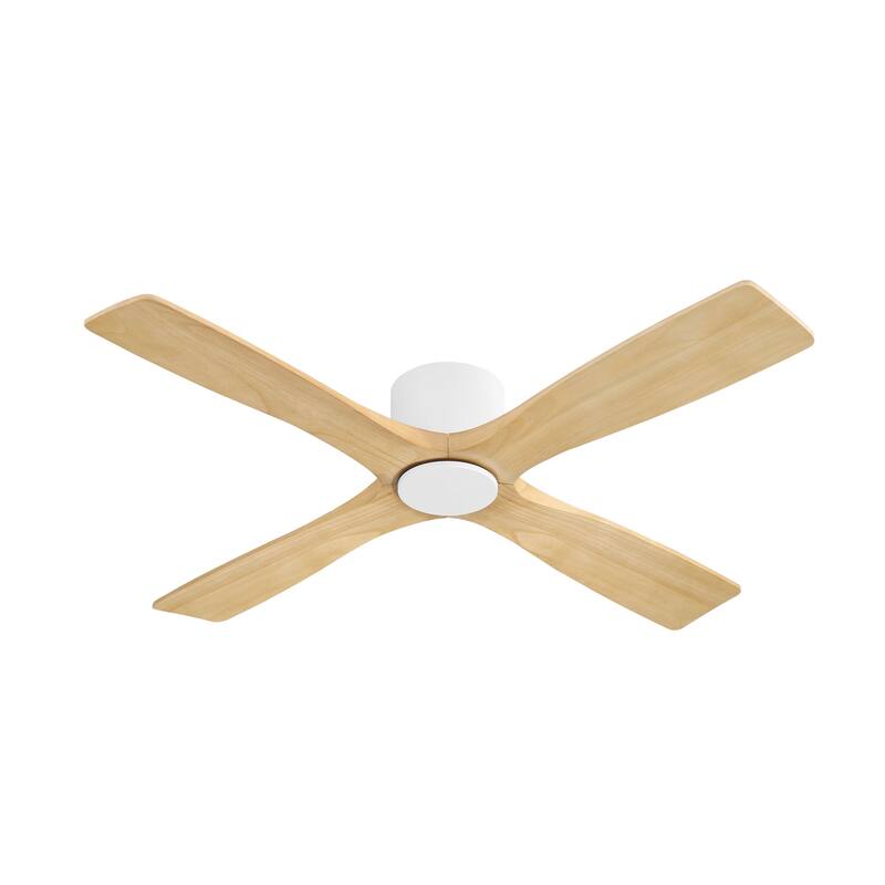 MLiAN 48" 4 Blades Indoor DC Flush Mount Ceiling Fan with Remote