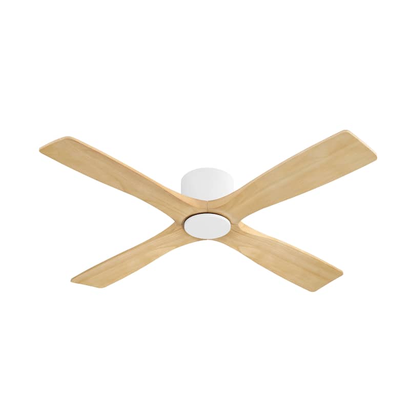 WINGBO 54" DC Flush Mount Ceiling Fan with Remote