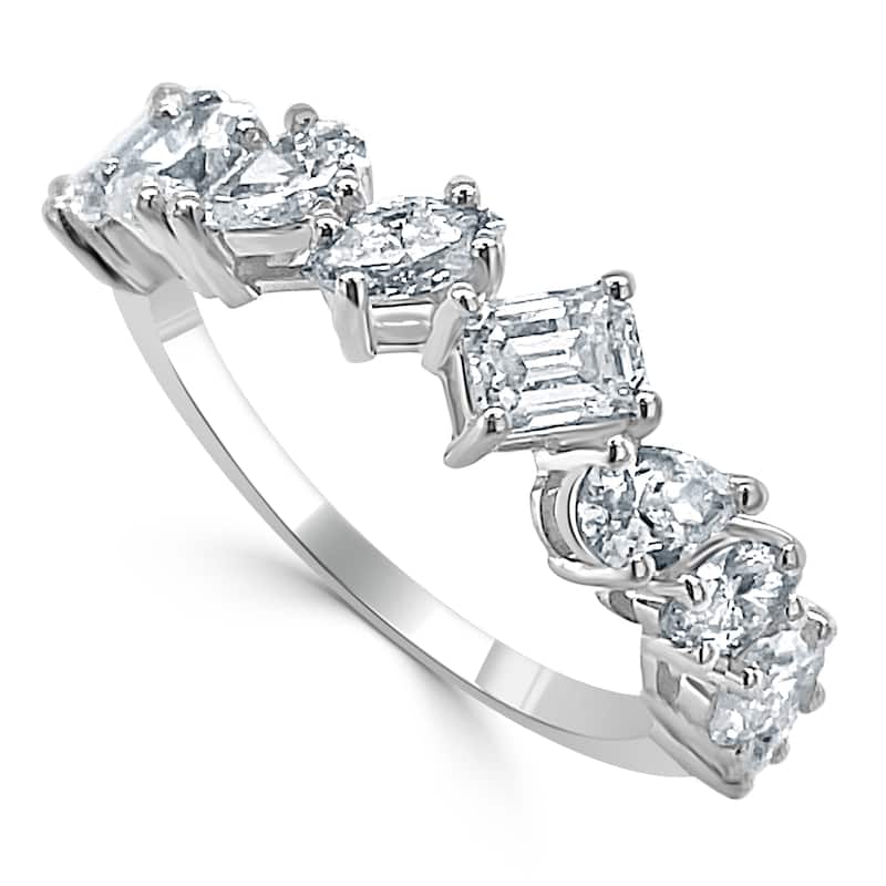 Joelle Collection Fancy Shape Diamond Ring for Her - 14K Gold Size 6.5 - White