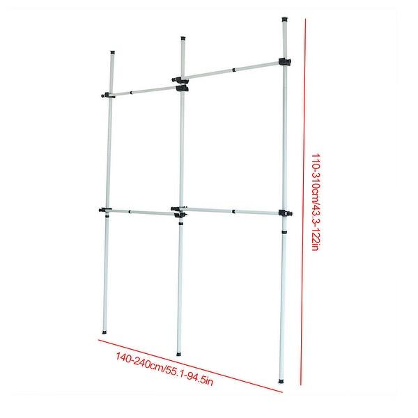 Open Adjustable Clothing Racks Heavy Duty Garment Rack - 2-Tier - Bed ...