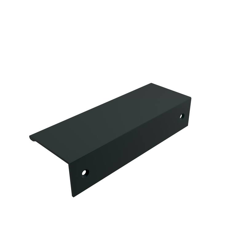 Edge Pull 3-3/4 in (96 mm) Center-to-Center Flat Black Cabinet Pull - 3.75