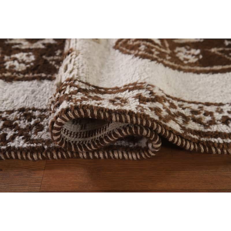 Tribal Anatolian Turkish Runner Rug Handmade Beige Wool Carpet - 3'6"x 11'9"