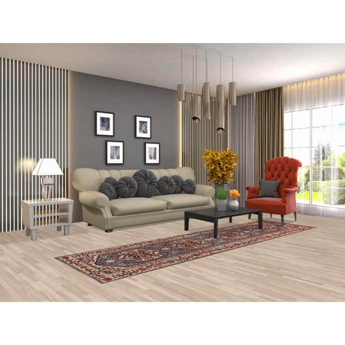 Blue Heriz Serapi Indian Runner Rug Handmade Wool Carpet - 2'7" x 9'11"