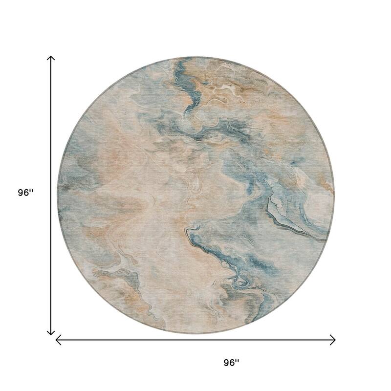 HomeRoots Abstract Modern Rectangle Outdoor Rug