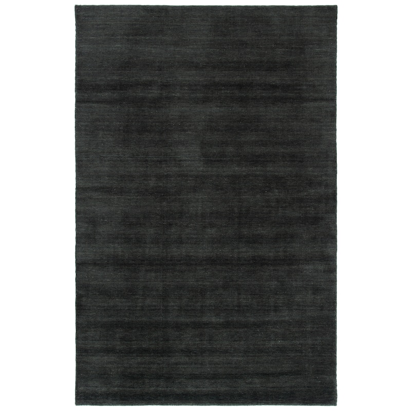 SAFAVIEH Handmade Himalaya Palm Border Modern Wool Rug - 4' x 6' - Charcoal