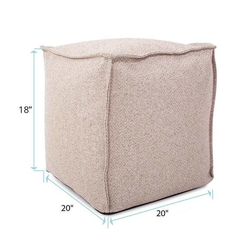 Allan Andrews Square Pouf Panama Sand