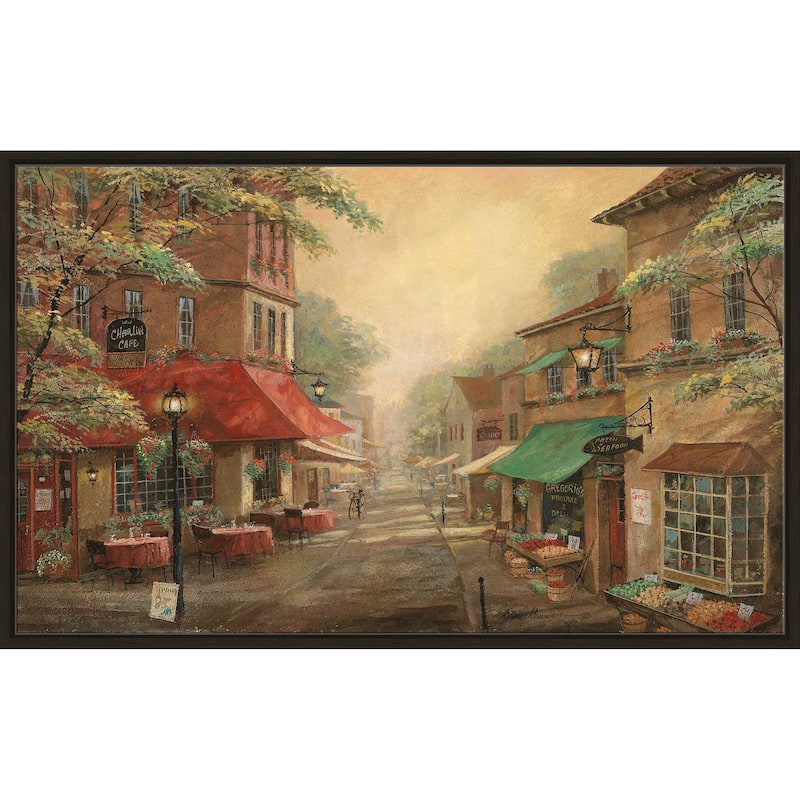 "Charlies Cafe" by Ruane Manning Print on Floating Canvas