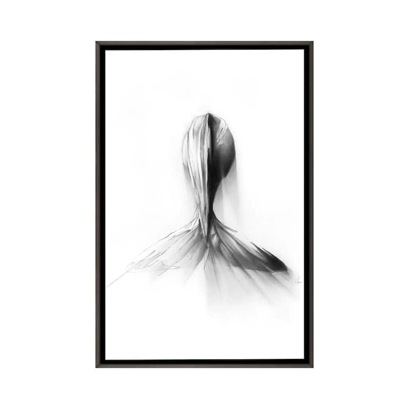 iCanvas "Sperm Whale" by Alexis Marcou Framed - Charcoal - 26x18