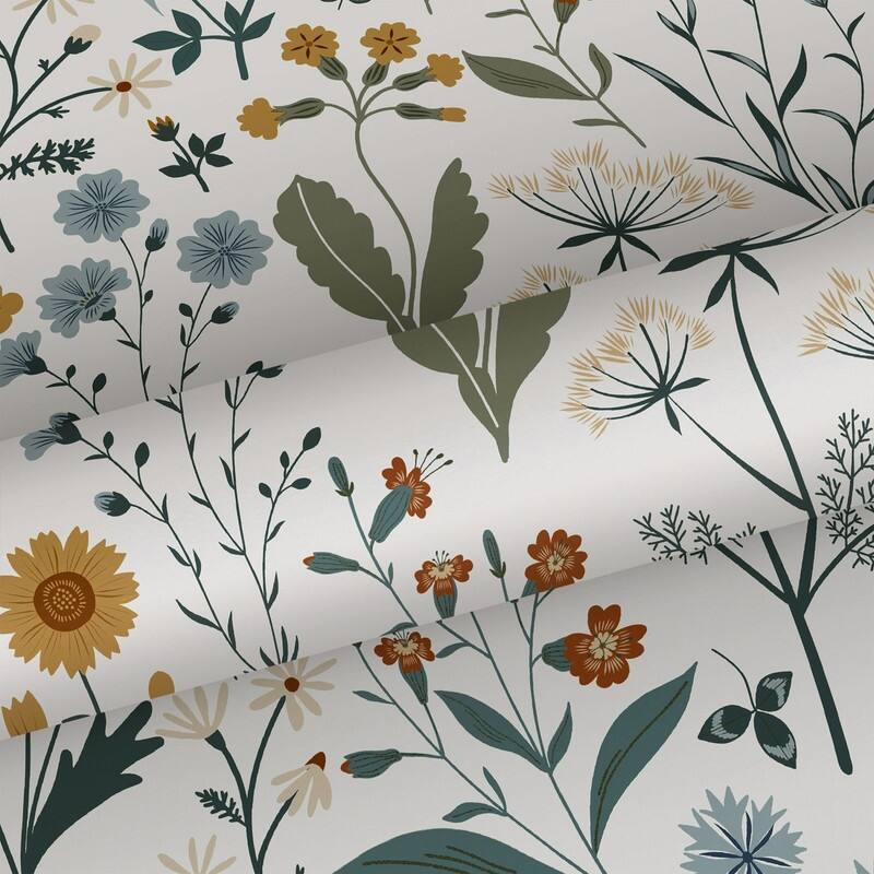 ESTA Home Fiore Blue Wildflowers Wallpaper