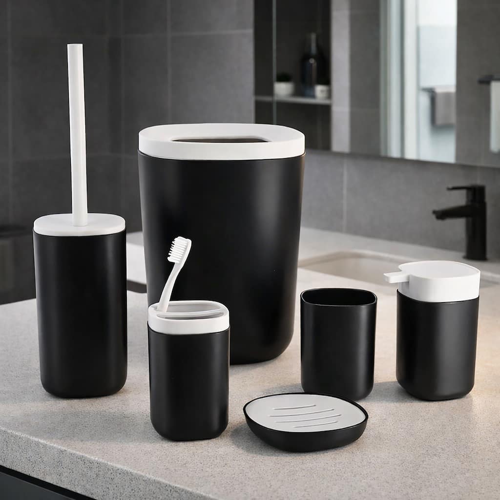 6-Piece Bathroom Accessories Set Modern Design