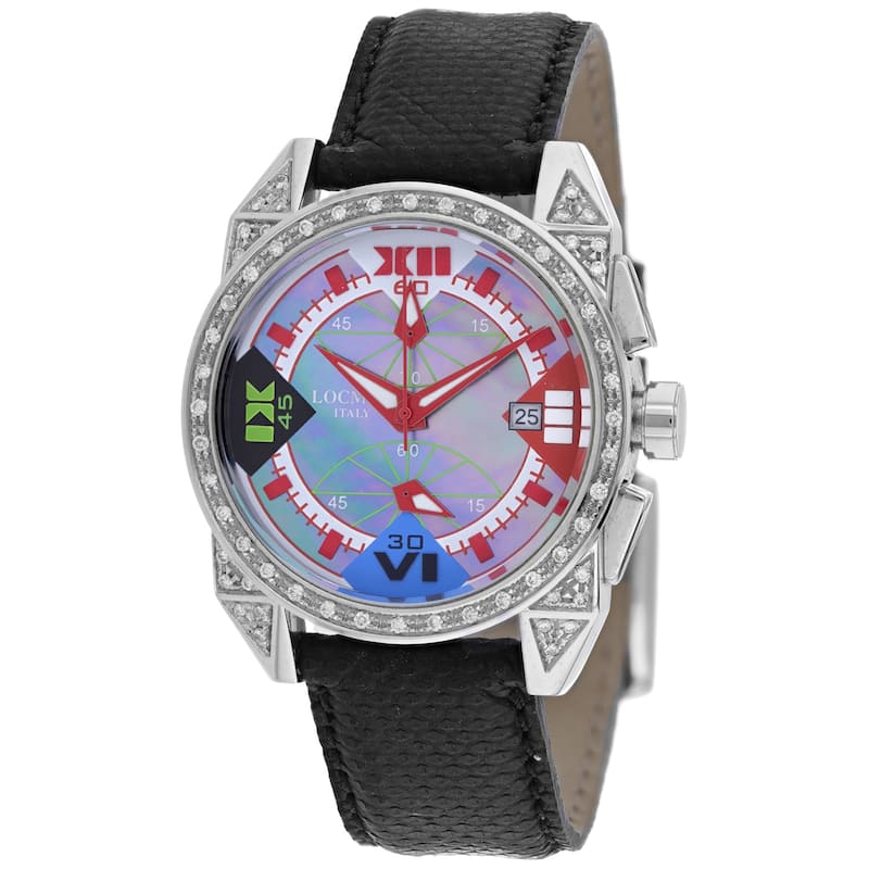 Locman Women's Diamond Cavallo Pazzo Mother of Pearl Dial Watch - 161GRAYDC/BKKS - Mother of Pearl - 6 (36)