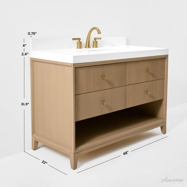 dimension image slide 4 of 7, Ancerre Designs Momo Bathroom Vanity Set