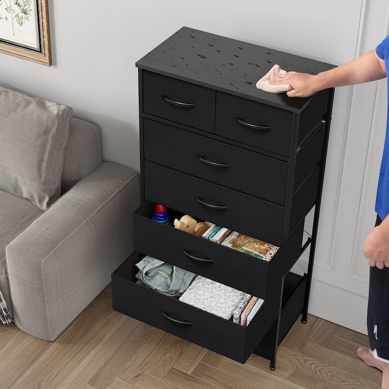 Vertical Storage Dresser 7-drawer Chest Closet Organizer Unit for Bedroom
